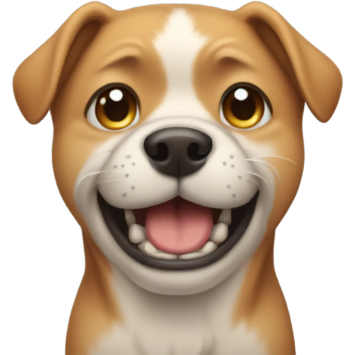 A dog crying emoji