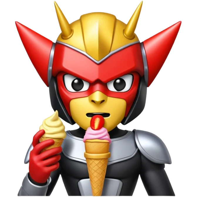 Goldorak qui mange une glace emoji