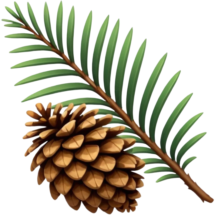 pine needle and cone emoji emoji