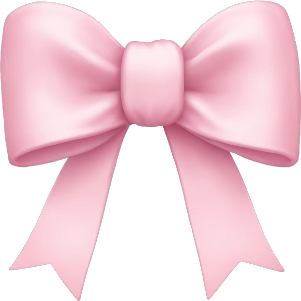 Very light pink bow emoji