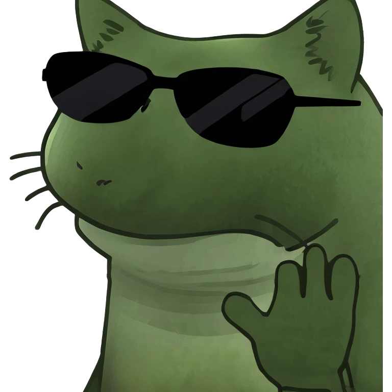 Cat with sunglasses emoji