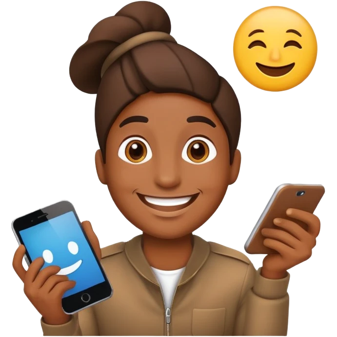 Emoji famoso firmando autógrafos emoji