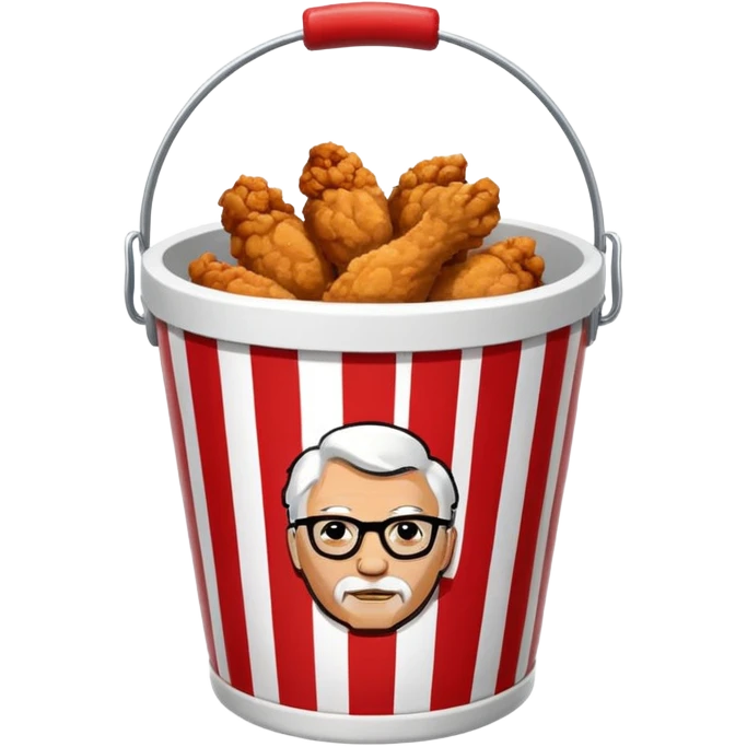 kfc bucket white and red stripes emoji
