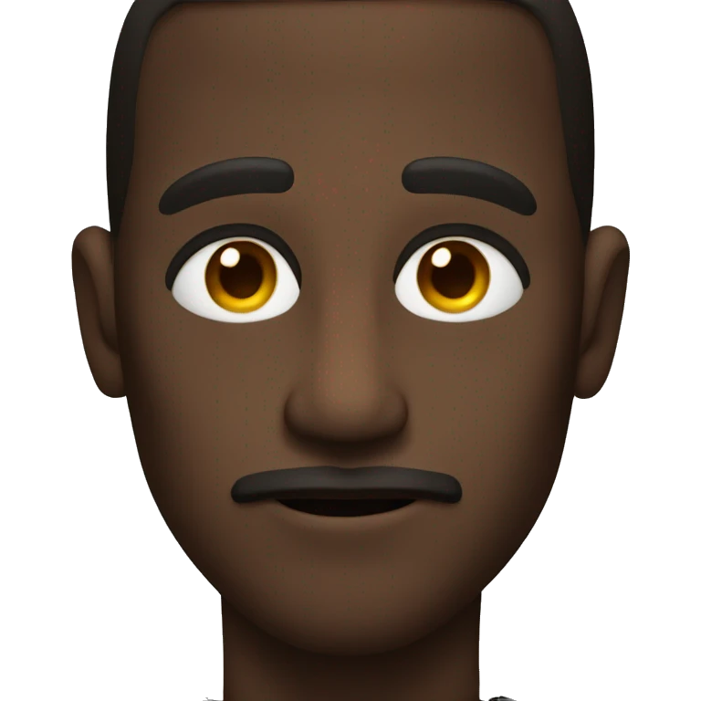 black eye color man emoji