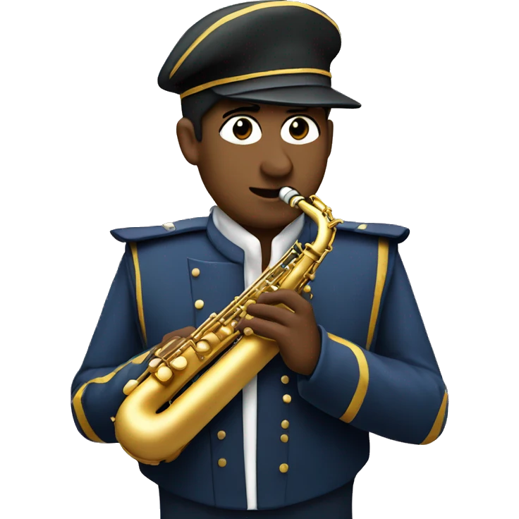Marching band saxophone player emoji