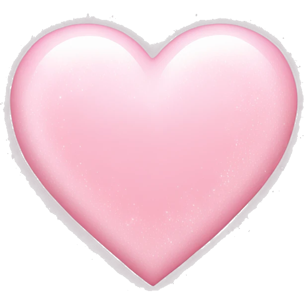 light pink heart with white sparkles emoji