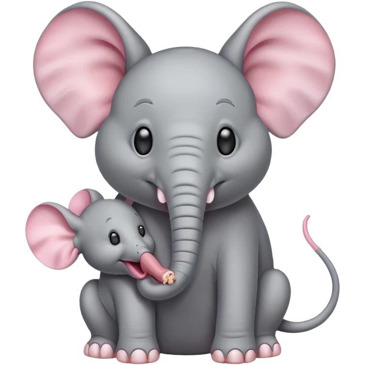 Mice eating elephant emoji