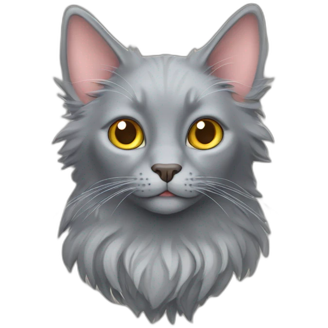 nebelung grey cat emoji