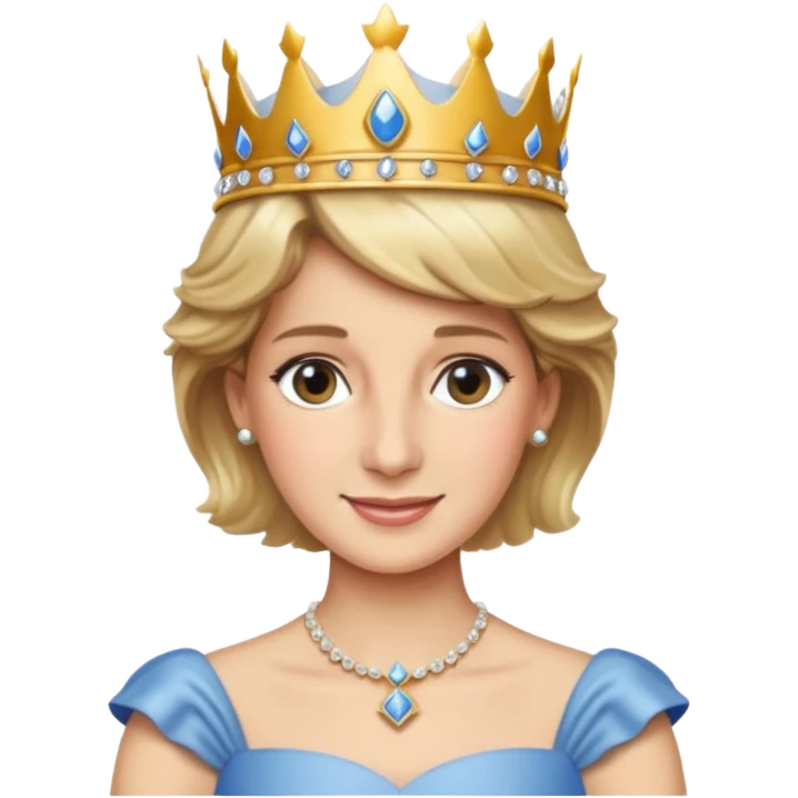 standing, Princess Diana with a crown emoji