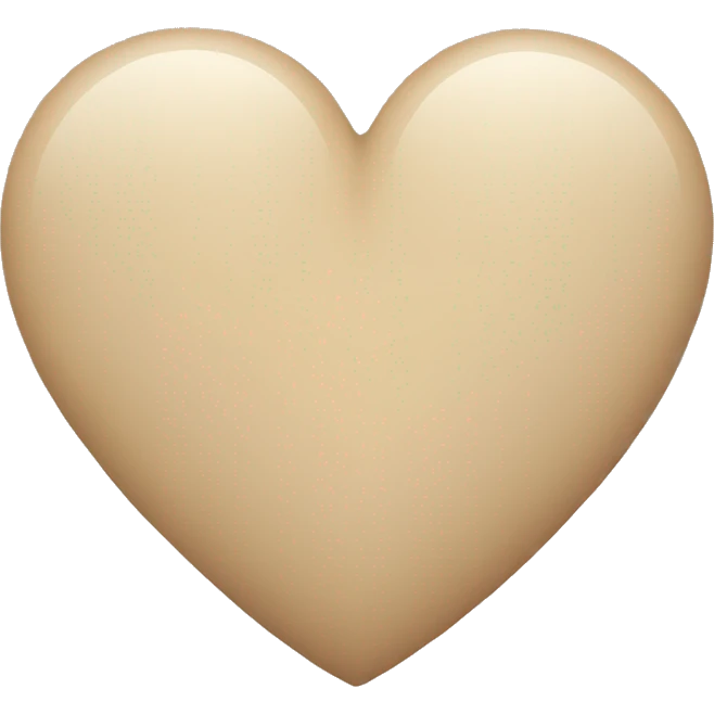Beige heart emoji