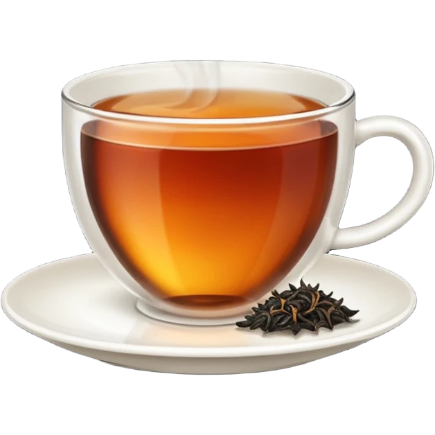 Cup of black tea emoji