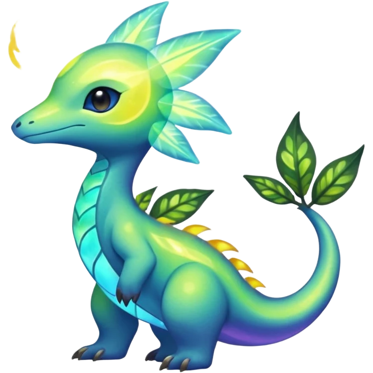 Elemental Exotic Tropical Celestial Sparky Fierce Viney Vinal Dusky Aurorus-Amaura-Auroras-Pokémon-Fakémon-creature emoji