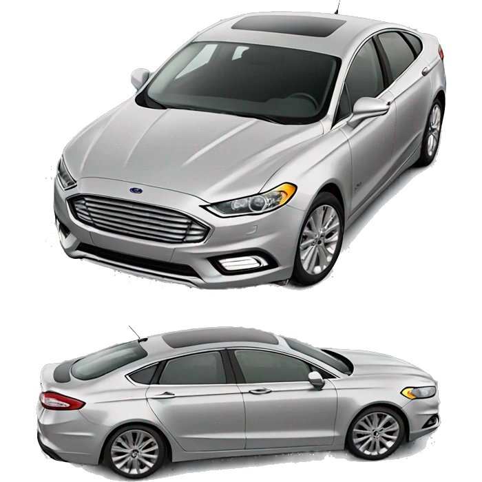 ford fusion car grey color emoji