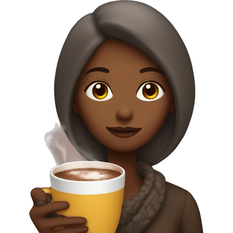 Women with hot chocolate emoji