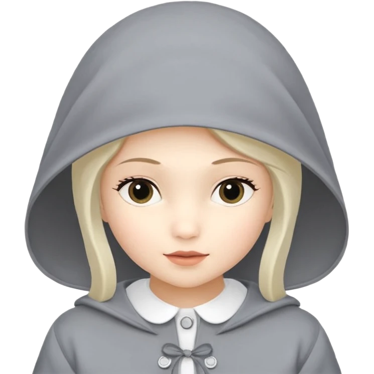 Создай эмодзи девушки с рыжими волосами и стрижкой химэ-кат, серыми глазами. На ней розовая майка и коричневая кофта emoji