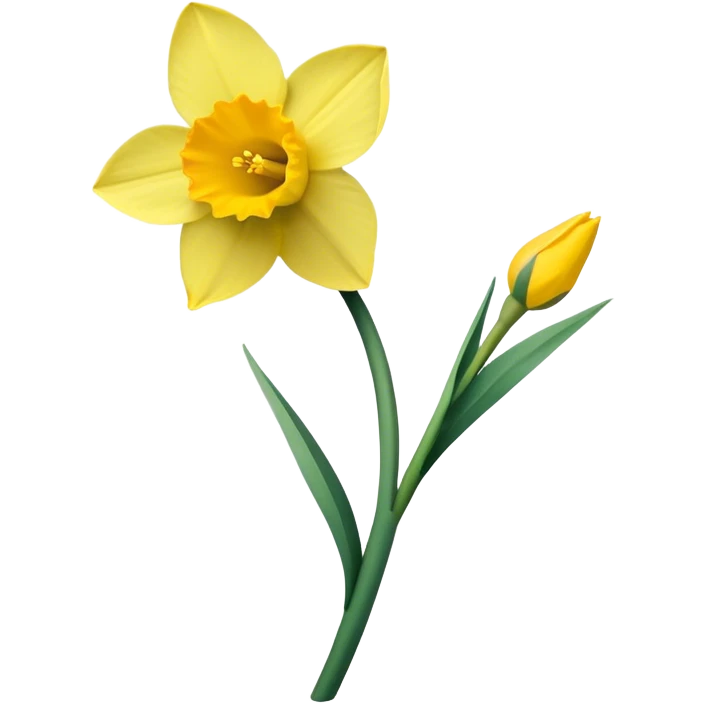 single Daffodil stem emoji