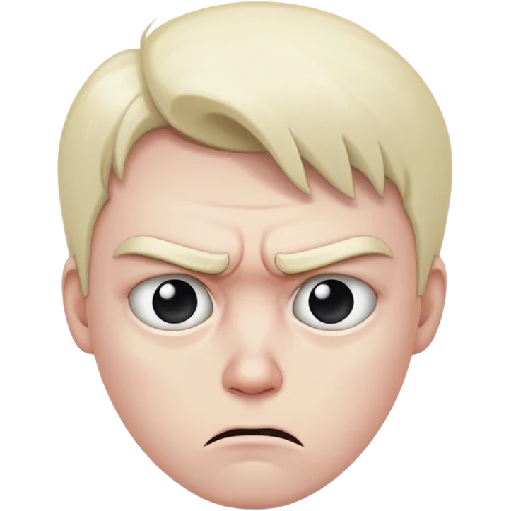 Sad but angry emoji