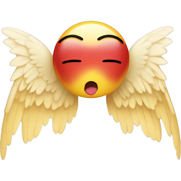 Kiss emoji with wings  emoji