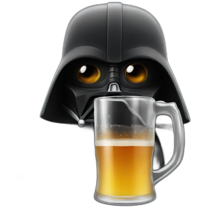 Dark vador drink a beer emoji