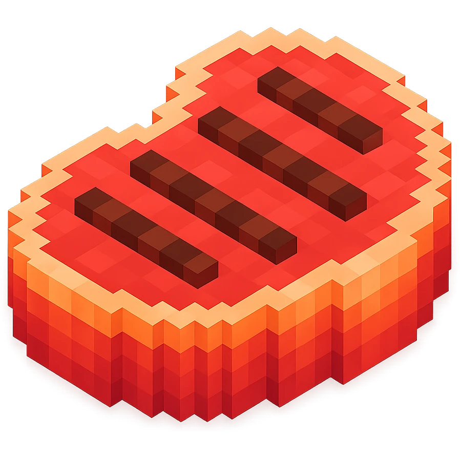 steak with grill marks, inspired by iOS emoji emoji