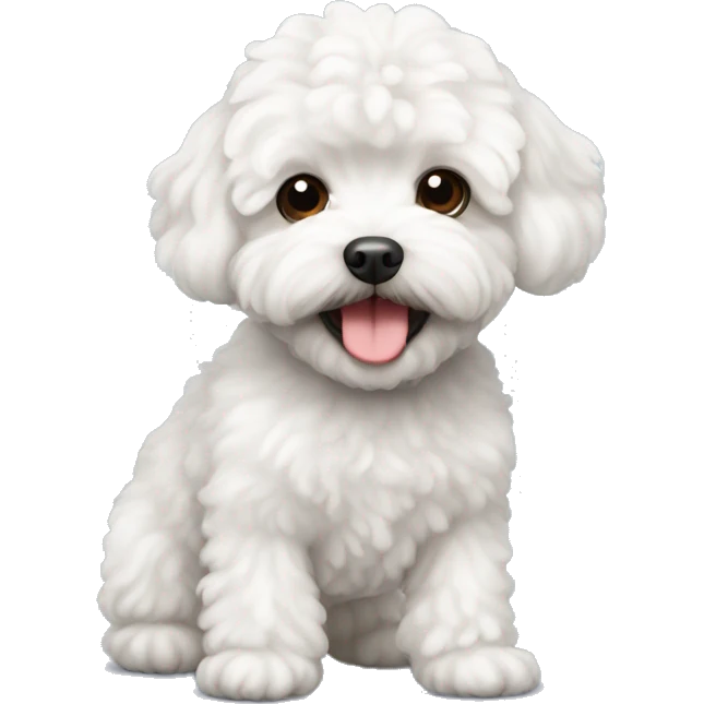 White curly maltipoo emoji
