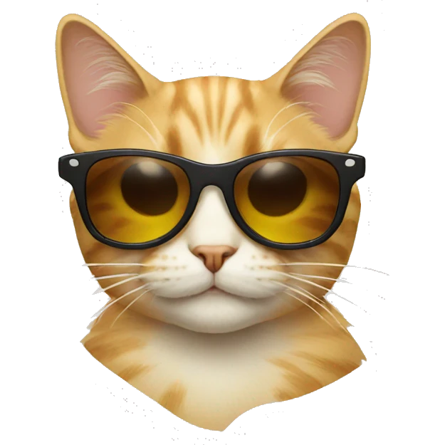 Cat with sunglasses emoji