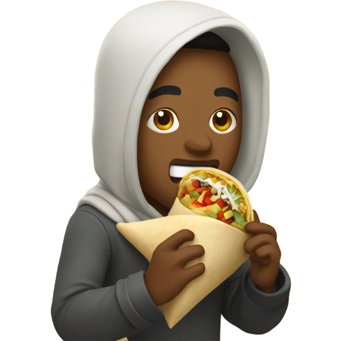 Mitesh eating a burrito  emoji