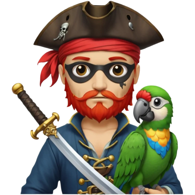 pirate and parrot emoji