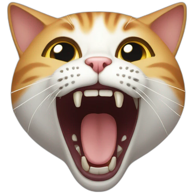 cat screaming emoji