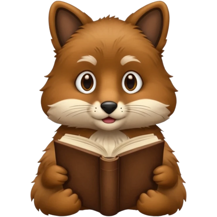 animal reading books emoji