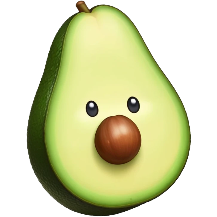 Aguacate con labios pintados emoji