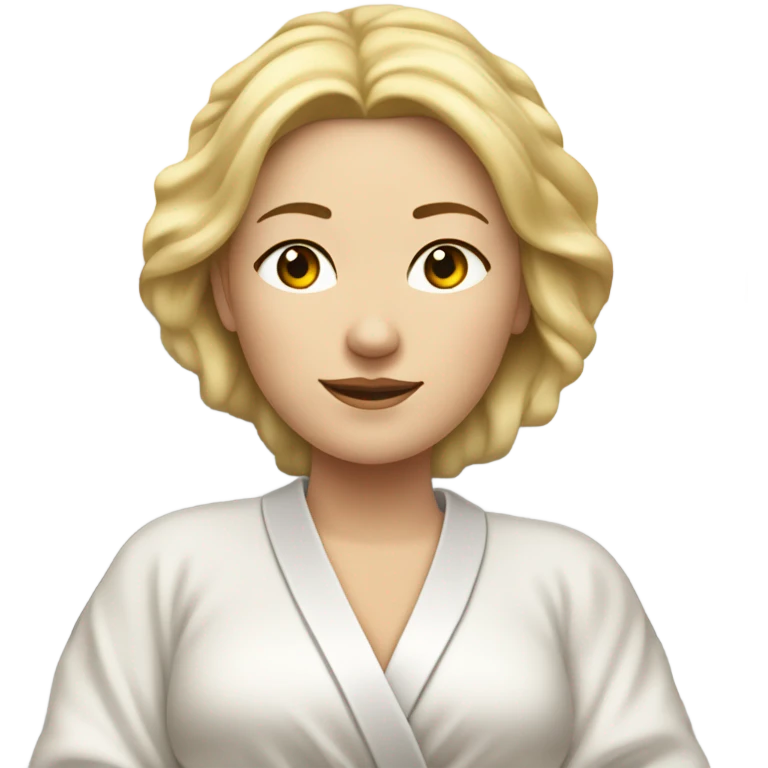 White skin Blonde woman relaxed spa emoji