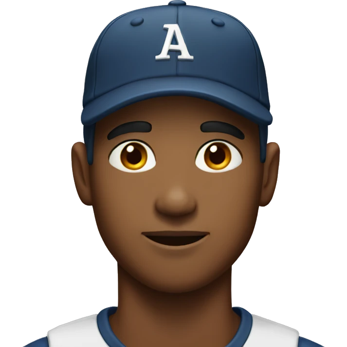 young man in baseball cap emoji