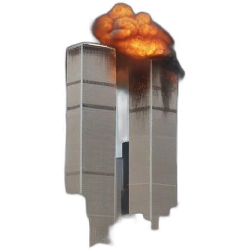 Twin tower 9/11 fire emoji
