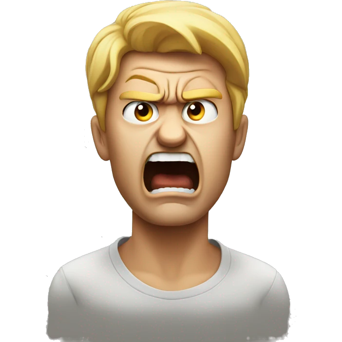 Angry person yelling emoji
