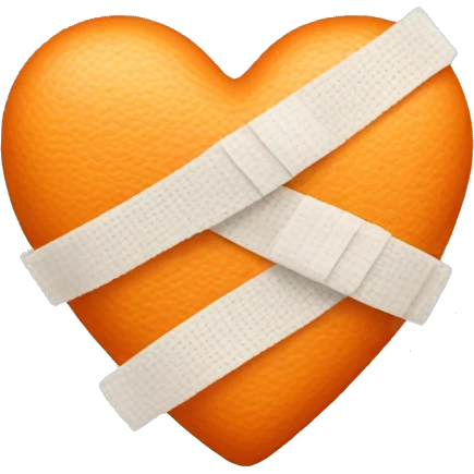 light orange heart with bandages emoji