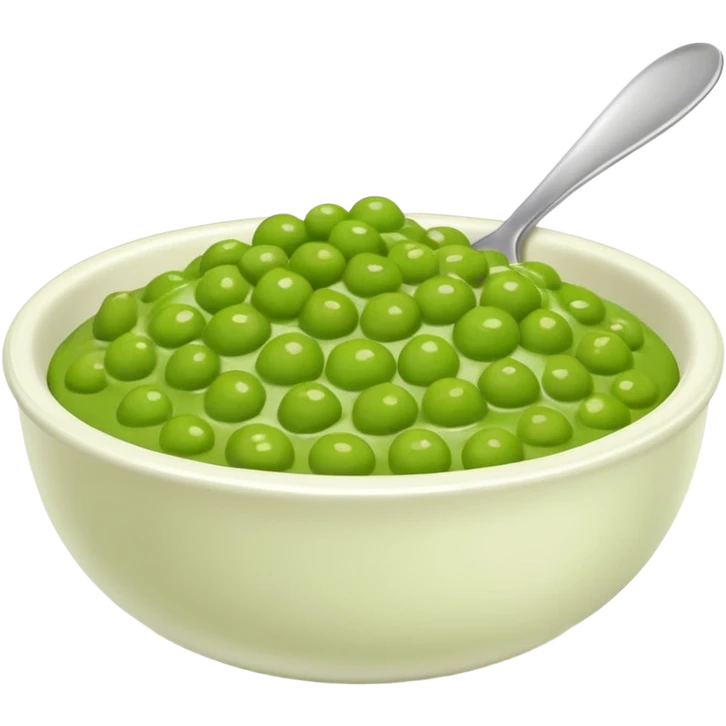 mushy peas in a simple white bowl emoji