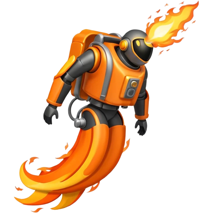 jetpack firing flame emoji