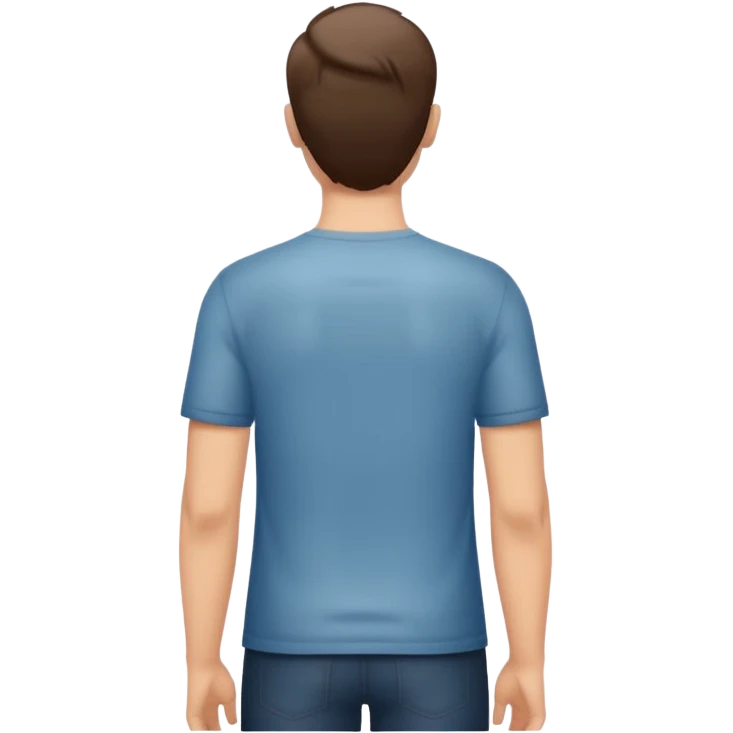 person standing ,view from the back, icon emoji