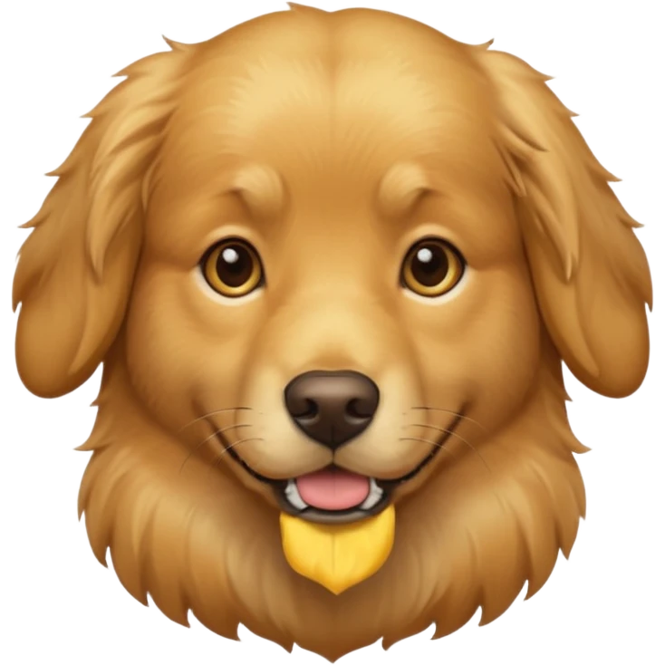 A realistic looking golden retriever. emoji