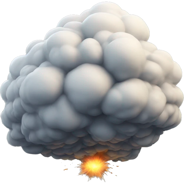 explosion cloud emoji