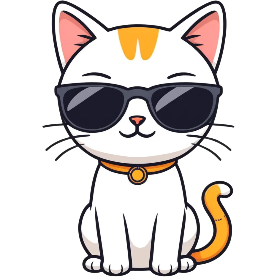 Cat with sunglasses emoji