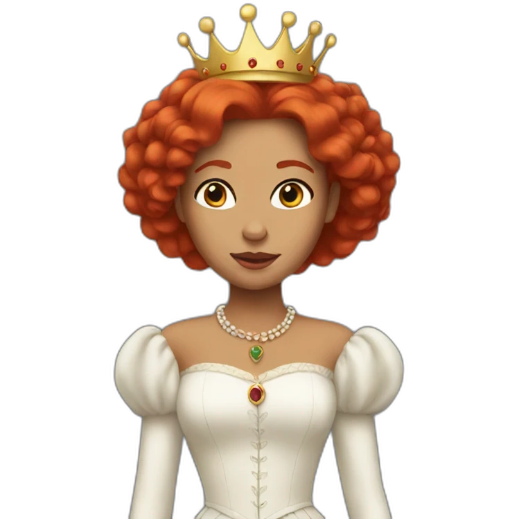 Queen with red hair emoji