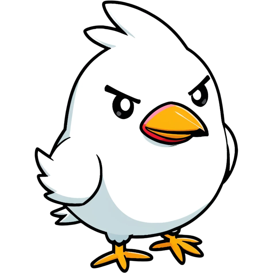 angry bird emoji