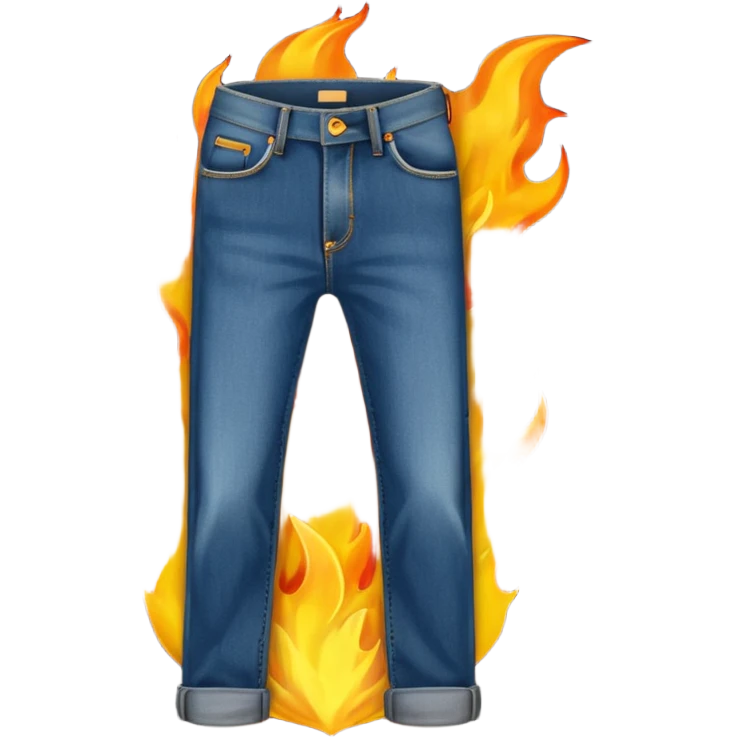 jeans on fire emoji