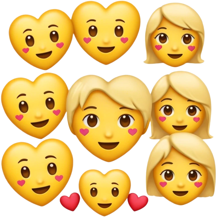 emoji with hearts  emoji