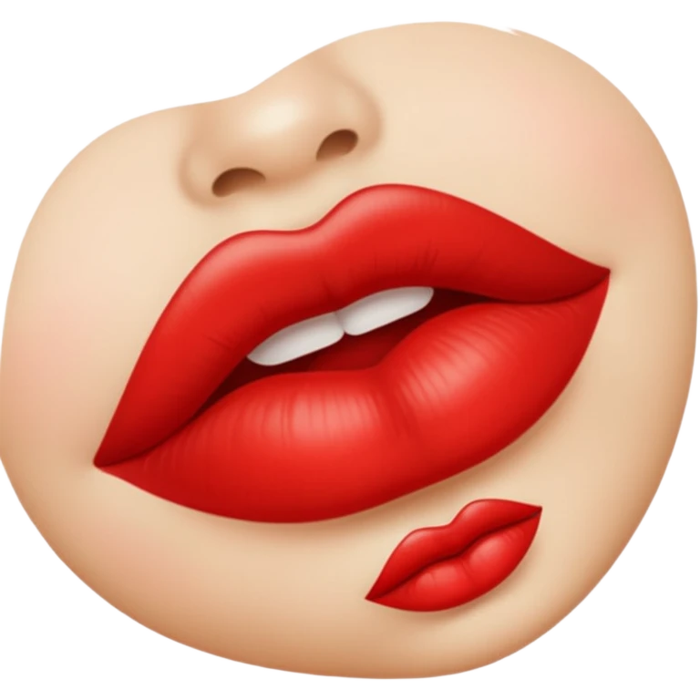 поцелуй губы красные emoji