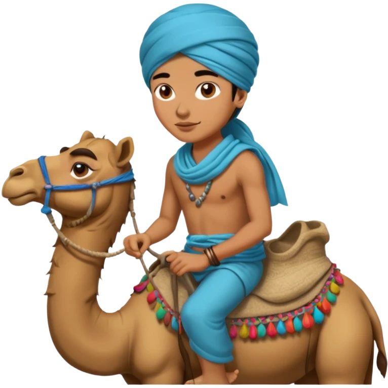 Desert Nomad Traveler with camel emoji