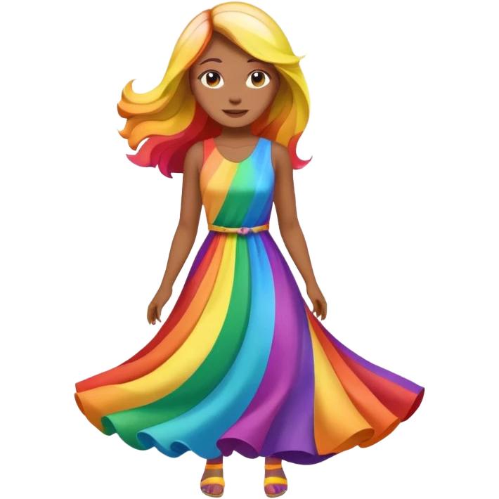 rainbow dress emoji