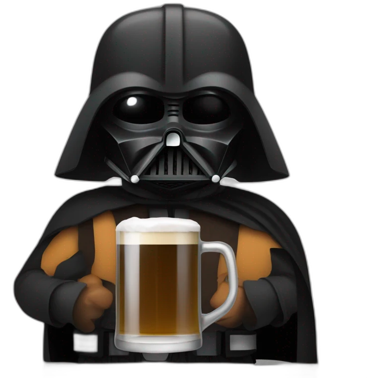 dark vador qui boit une biere emoji